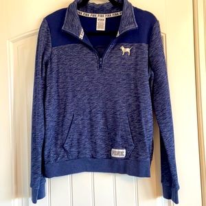 Pink 1/4 zip pull over